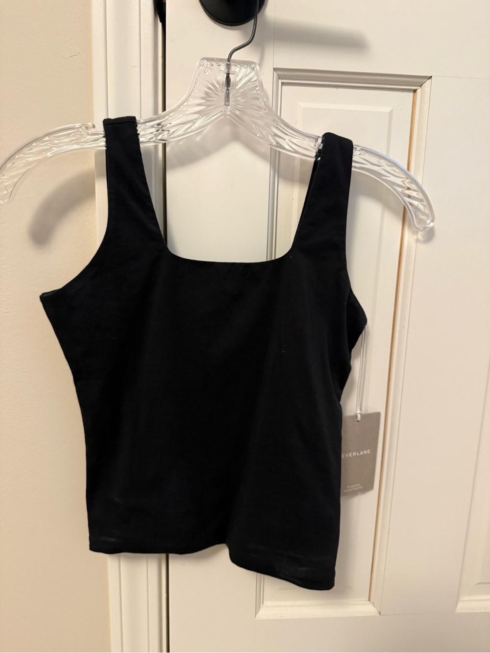 Everlane Black Square-Neck Women's Cropped Tank Top Size XXS NWT